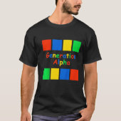 T-shirt Blocs de couleur Alpha de génération d'enfants (Devant)