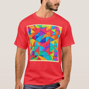T-shirt Blocs de couleurs géométriques vibreux