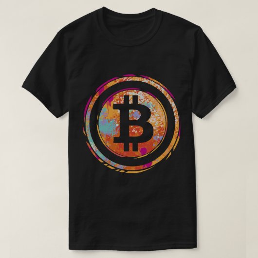T-shirt Blocs de support de chiffrement BITCOIN BTC (Design devant)