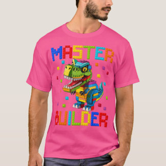 T-shirt Blocs Master Builder Jouer Jouets Dinosaur