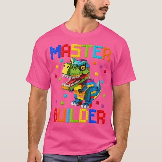 T-shirt Blocs Master Builder Jouer Jouets Dinosaur (Devant)