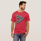 T-shirt Blocs Pixelisés Triangle de Penrose Impossible Cad (Devant entier)