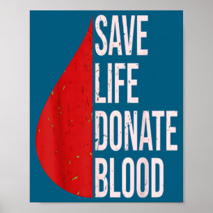 T-shirt Bloeddonor Bloed Doneren Bewustzijn Poster