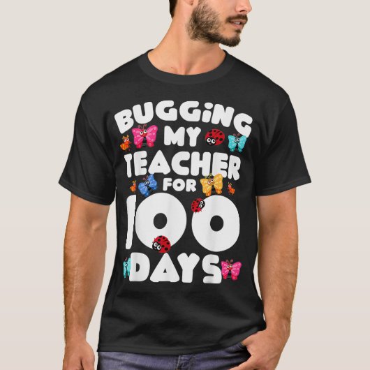 T-shirt Blog Mon Professeur Pour 100 Jours D'École Drôle S (Devant)