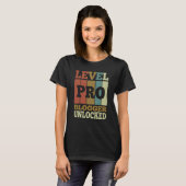 T-shirt Blogger Pro Déverrouillé Style Vintage unique (Devant entier)