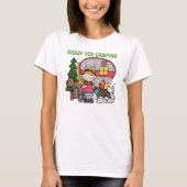 T-shirt Blond Girl Crazy Pour Camping (Devant)