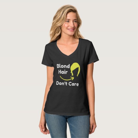 T-shirt Blond Hair Dont soin Dresser cheveux Sarcastic Nov (Devant entier)