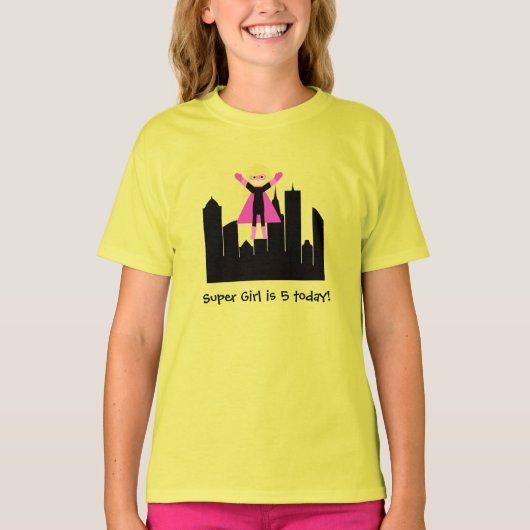 T-shirt Blond Hair Girl Super Hero (Devant)