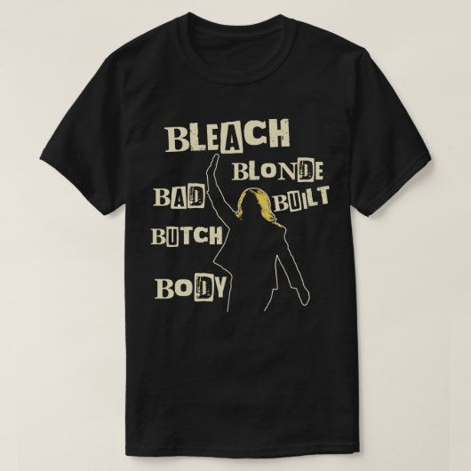 T-shirt Blonde Bleach Bad Bâti Bouton Corps 1 (Design devant)