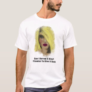 T-shirt Blonde Bombshell Femme Emprunter Un Baiser