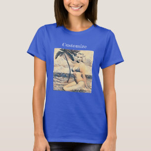 T-shirt Blonde Kneeling Modèle de bikini Thunder_Cove
