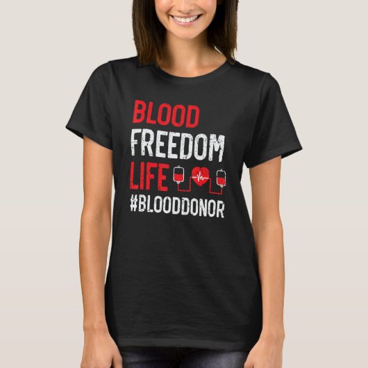 T-shirt Blood Donation Awareness Blood Donor Phlebotomist (Devant)