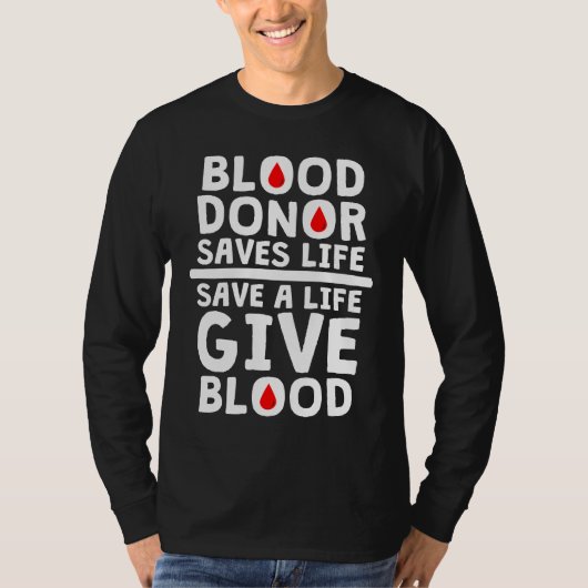 T-shirt Blood Donor for Blood Donate Donation  1 (Devant)