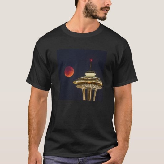 T-shirt Blood Moon | Aiguille spatiale de Seattle (Devant)