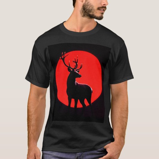 T-shirt Blood Moon Deer (Devant)