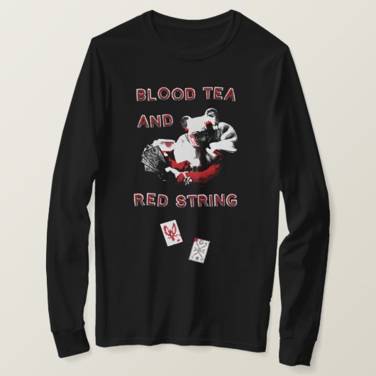 T-shirt Blood Tea et Red String Manches Longues (Design devant)