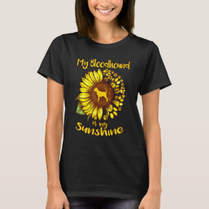 T-shirt Bloodhin My Sunshine Sunflower Chien chiot