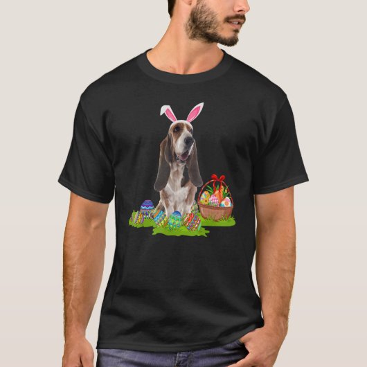 T-shirt Bloodhound Chien Oeuf de Pâques Chasse Bunny Blood