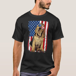 T-shirt Bloodhound Chig Usa Drapeau Amérique Patriotique 4
