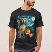 T-shirt Bloodhound Cute Dog Halloween Jack O Lantern Pumpk (Devant)