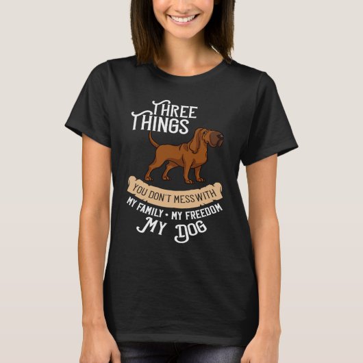 T-shirt Bloodhound Dog Puppies Owner (Devant)