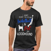 T-shirt Bloodhound Funny Basketball Chien propriétaire Noë (Devant)