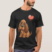 T-shirt Bloodhound Love Heart for Valentines Day on Bloodh (Devant)