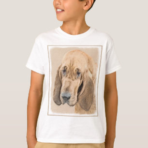 T-shirt Bloodhound Peinture - Joli chien d'origine art