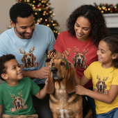 T-shirt Bloodhound Reindeer