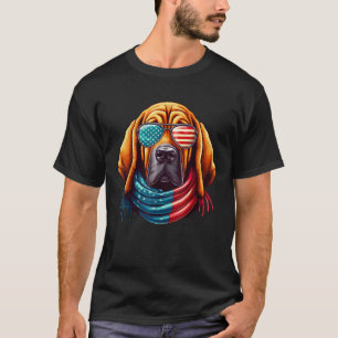 T-shirt Bloodhound USA Drapeau Lunettes de soleil Patrioti