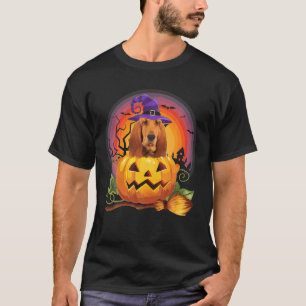 T-shirt Bloodhound Witch Citrouille Amoureux des chiens Ha
