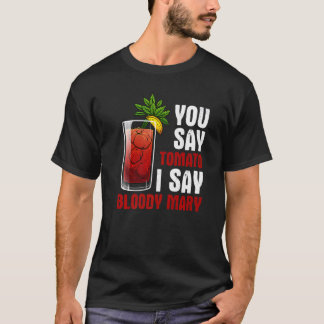 T-shirt Bloody Mary Designs Hommes Femmes Mélange Vodka Bo