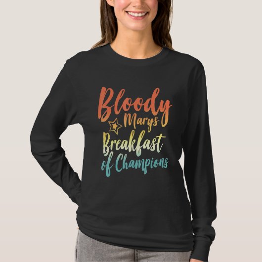 T-shirt Bloody Mary Petit Déjeuner Des Champions Brunch Bl (Devant)