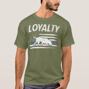 T-shirt Bloohound K9 Police Loyalty Partner Chien mince