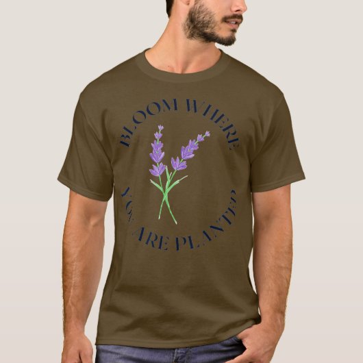 T-shirt BLOOM OÙ VOUS ÊTES PLANTÉ floraison violette (Devant)