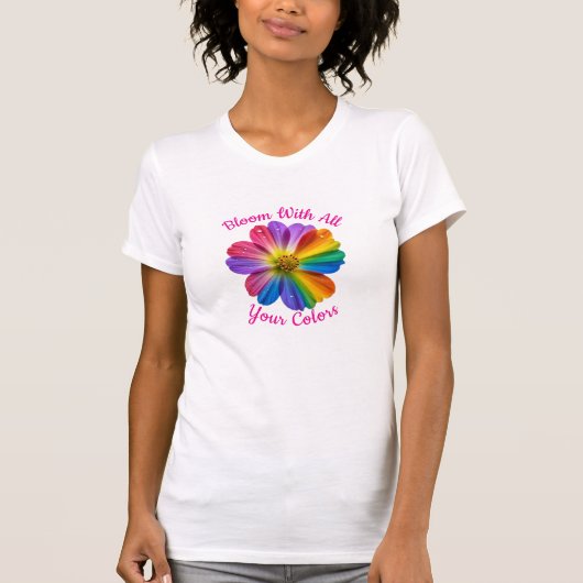 T-shirt Bloom With All Your Colors (Devant)