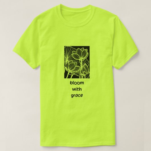 T-Shirt Bloom With Grace – Déclaration Florale Ins (Design devant)