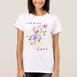 T-shirt Bloom With Grace - Elegant Pastel Floral Women’s