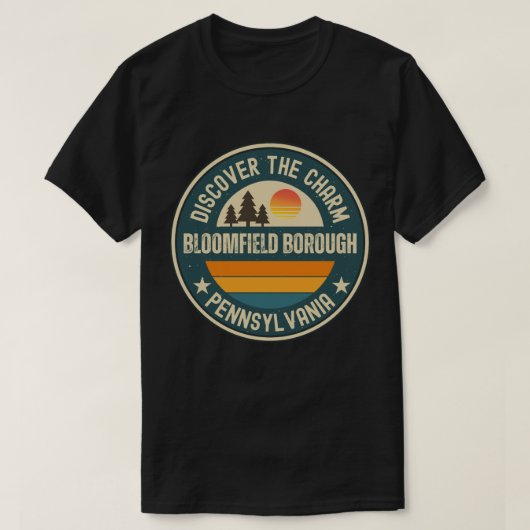 T-shirt Bloomfield borough, Pennsylvanie (Design devant)
