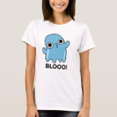 T-shirt Blooo Funny Blue Ghost Pun (Devant)