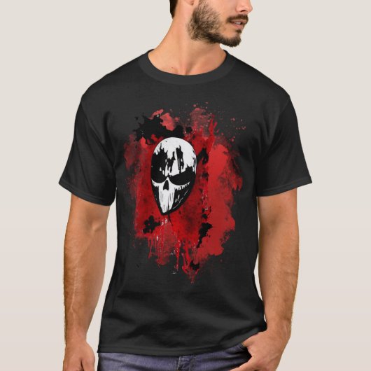 T-shirt Blooror Movie Skull Black Halloween (Devant)