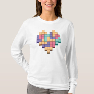 T-shirt Bloquer le style du coeur du jeu
