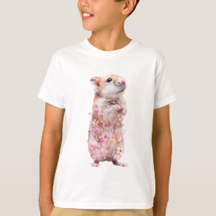 T-shirt Blossom Hamster Aquarelle Enfants