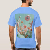 T-shirt Blossoms Dreamy : Hypereal Rose Flower Field T-Shi (Dos)