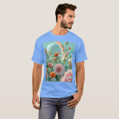 T-shirt Blossoms Dreamy : Hypereal Rose Flower Field T-Shi (Devant entier)