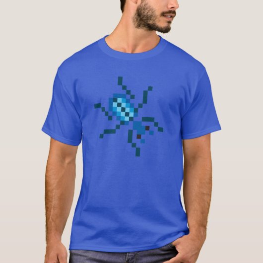 T-shirt Bloxels Blue Beetle (Devant)
