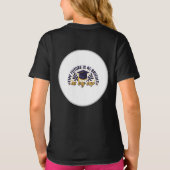 T-shirt blue and gold elegant invitation (Dos)