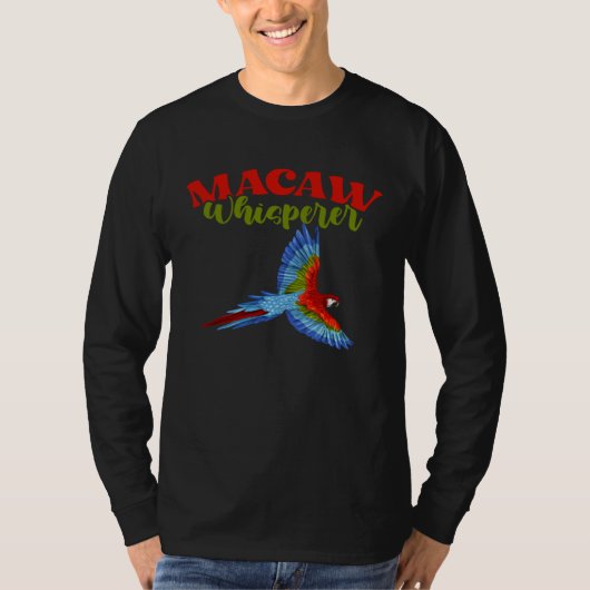T-shirt Blue And Gold Macaw Birdwatching for Parrot Lovers (Devant)