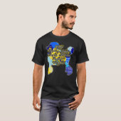 T-shirt Blue and Gold Retro Poodle Founders (Devant entier)