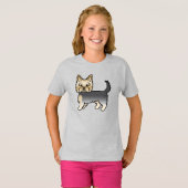T-shirt Blue and Gold Yorkshire Terrier Yorkie (Devant entier)